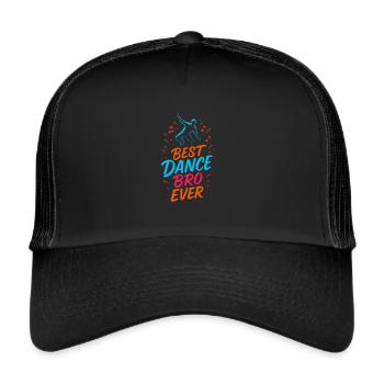 Bester Tanzbruder aller Zeiten - Trucker Cap - Schwarz/Schwarz - Vorne