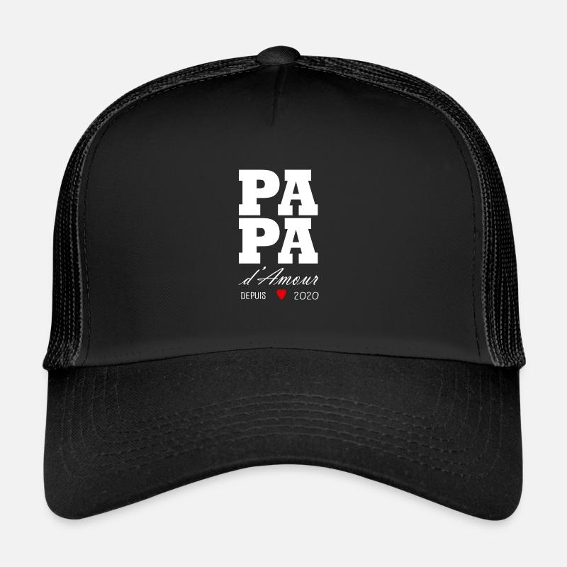 Papa d amour depuis 2020 Casquette trucker 