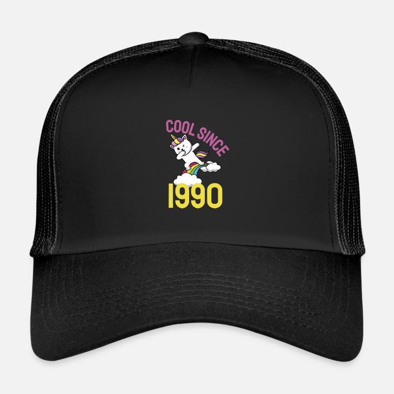 Cool depuis 1990 Dabbing chat 32ème anniversaire Casquette trucker 