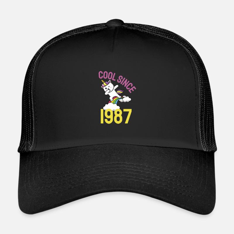 Cool since 1987 Dabbing cat 35th birthday Trucker Cap