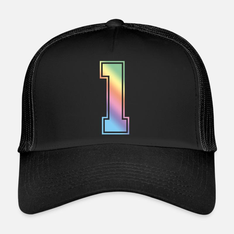 1 numéro Coloré Casquette trucker 
