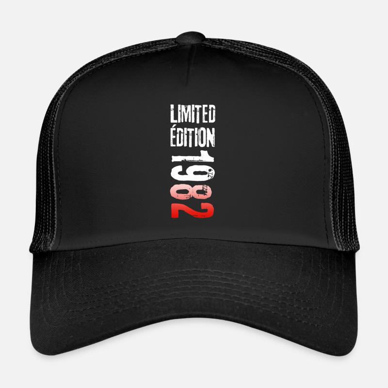 LIMITED EDITION 1982 - Casquette trucker  - noir/noir