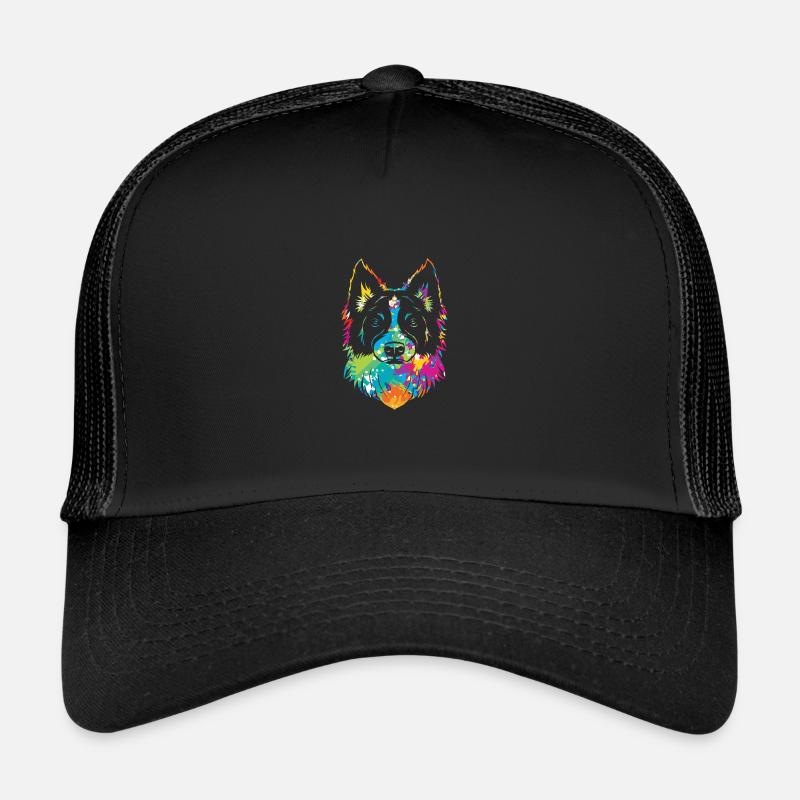 Border Collie - Trucker Cap - Schwarz/Schwarz