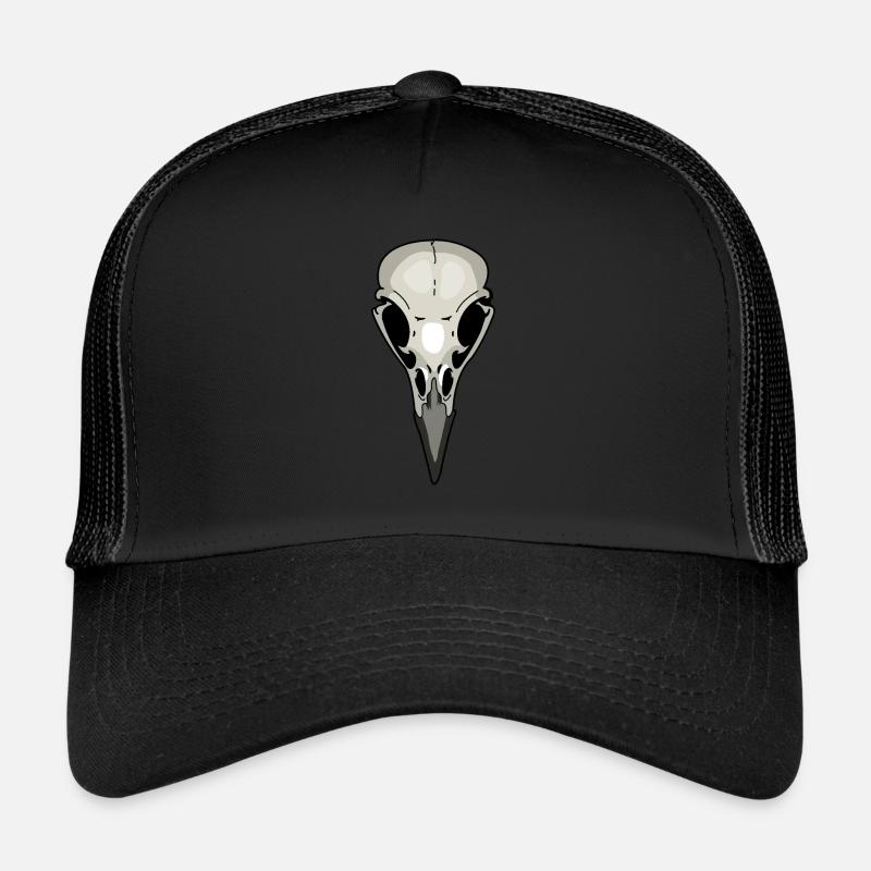 Corbeau squelette corbeau Casquette trucker 