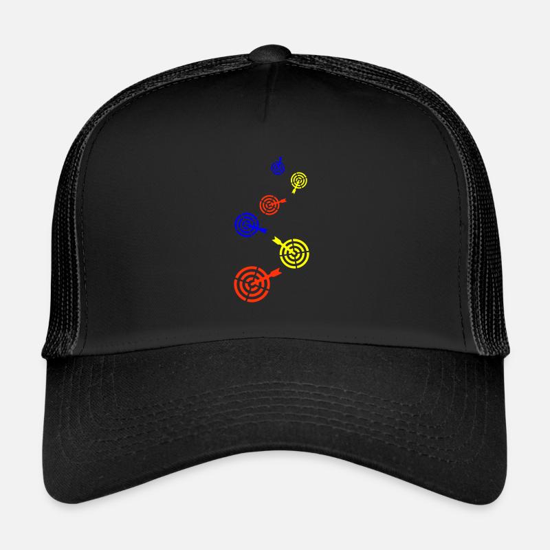 Darts Symbol - Trucker Cap - Schwarz/Schwarz