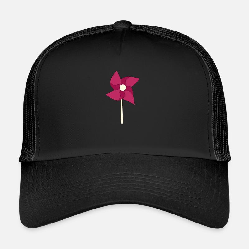 Windrad Windräder - Trucker Cap - Schwarz/Schwarz
