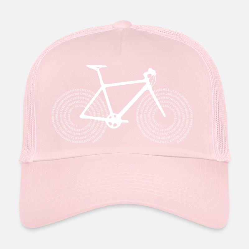 Vélo dont les roues sont constituées du cercle Pi Casquette trucker 