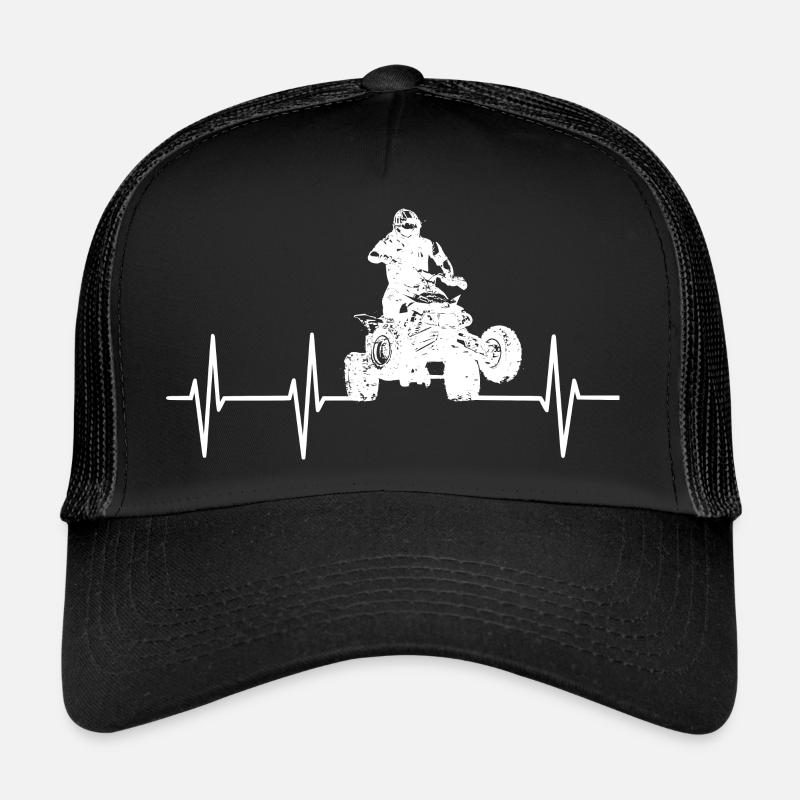 Quad Herzfrequenz - Trucker Cap - Schwarz/Schwarz