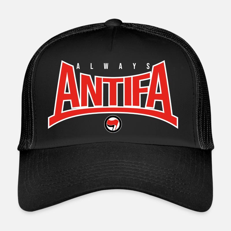 immer noch antifa - Trucker Cap - Schwarz/Schwarz