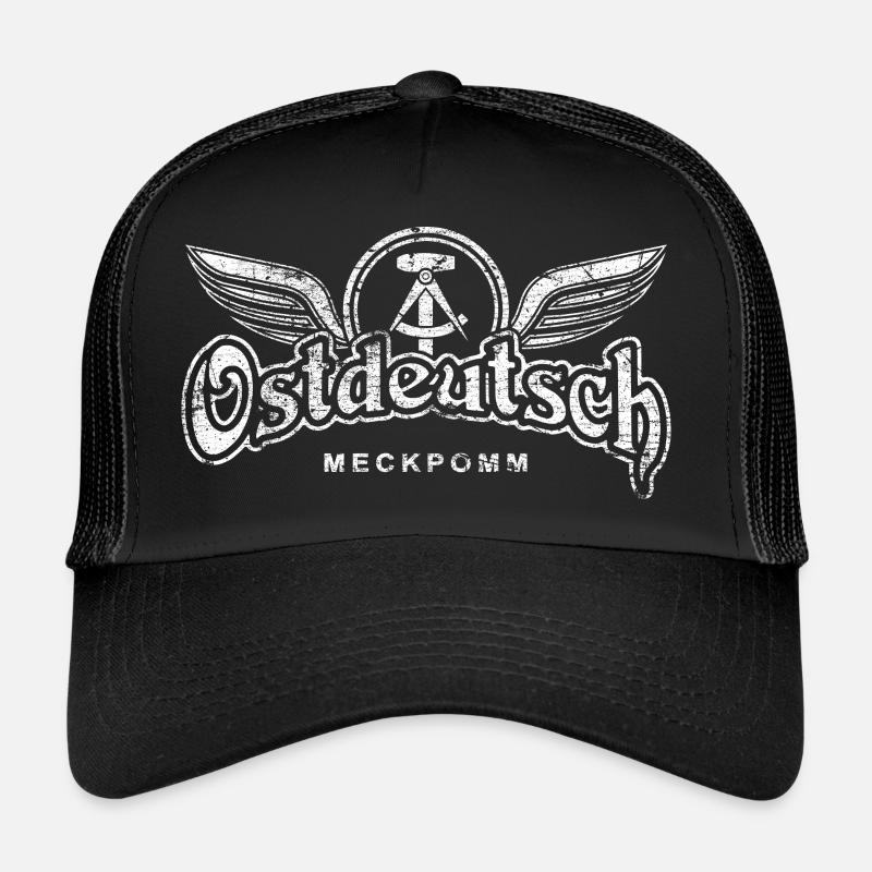 Ostdeutsch Meckpomm - DDR Cooler & Stolzer Ossi - Trucker Cap - Schwarz/Schwarz