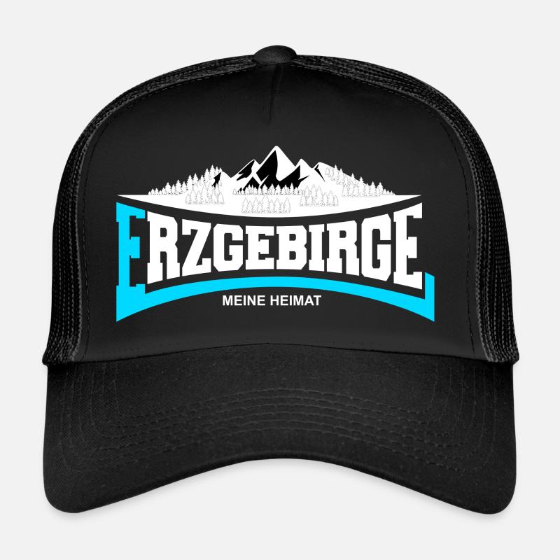 Ich liebe das Erzgebirge - Trucker Cap - Schwarz/Schwarz