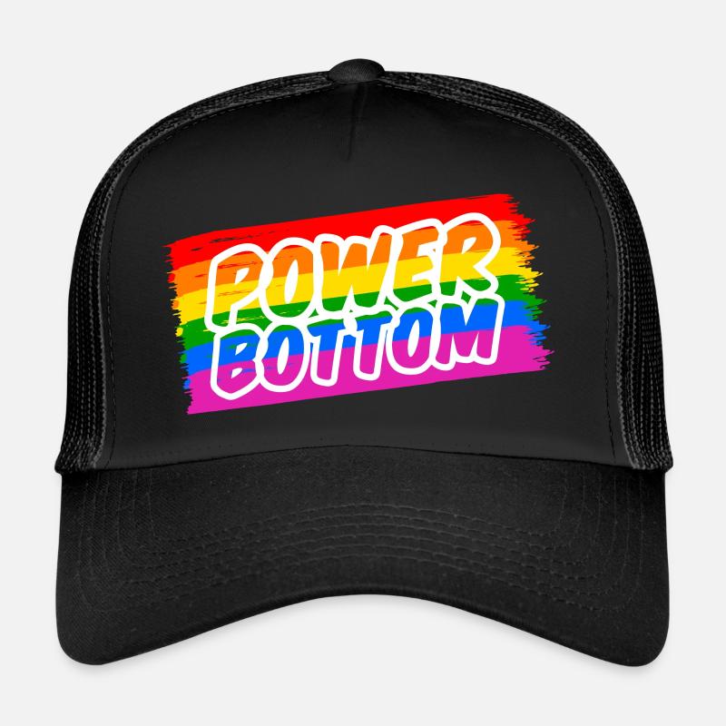 Gay Power Bottom Rainbow Flag Trucker Cap