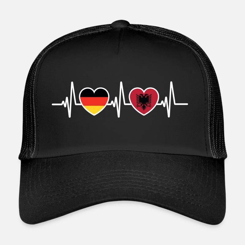 Germany Albania Albanian Flags Trucker Cap