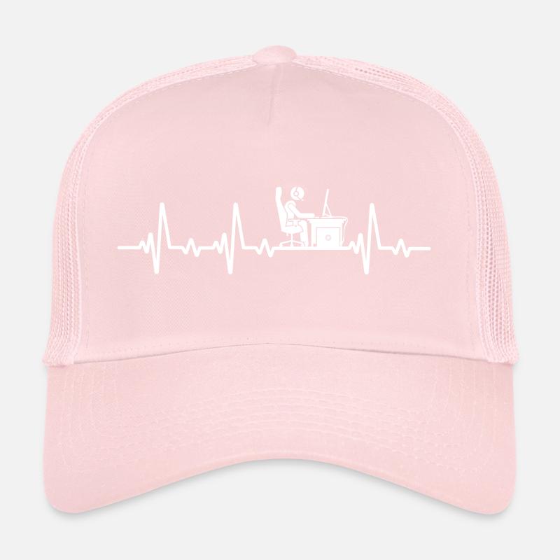 Gamer heartbeat gambler computer PC nerd Trucker Cap
