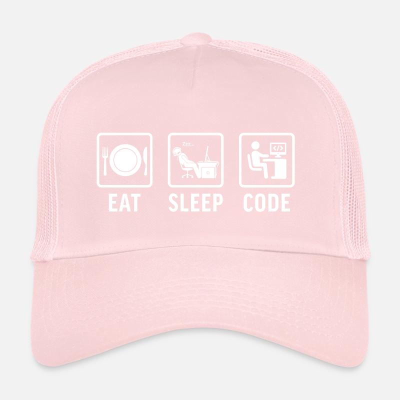 drôle de programmeur de t-shirt manger du code du sommeil Casquette trucker 