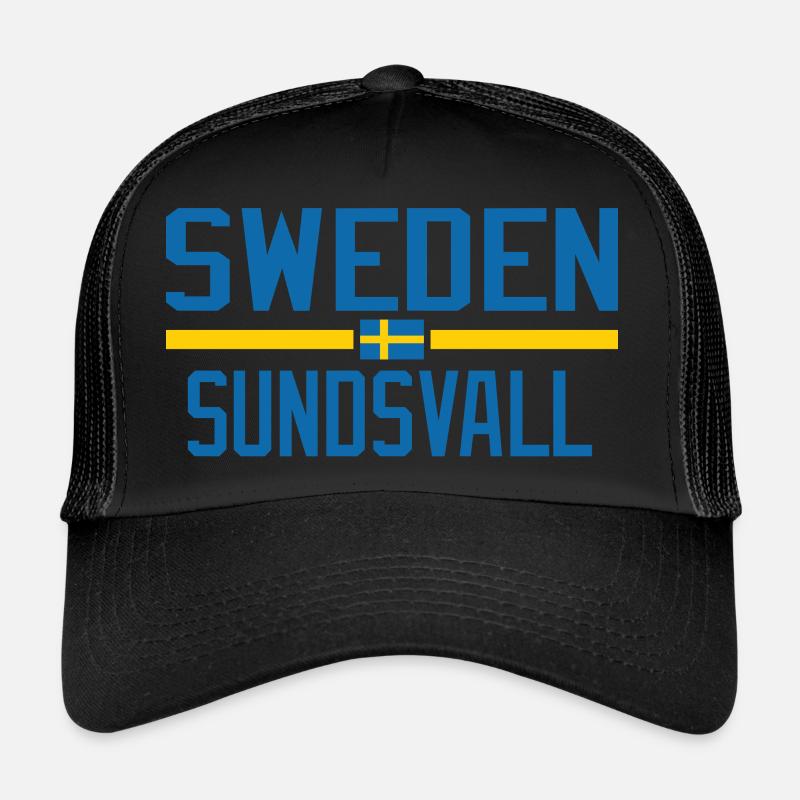 Schweden Sundsvall - Trucker Cap - Schwarz/Schwarz