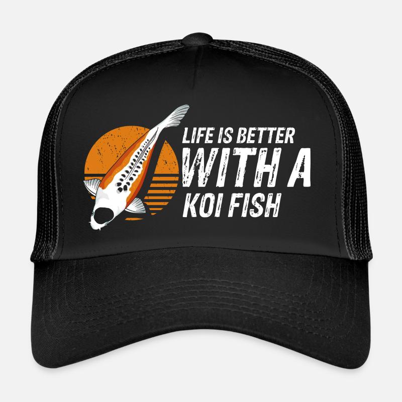 Life Is Better With A Koi Fish Cool Vintage Trucker Cap