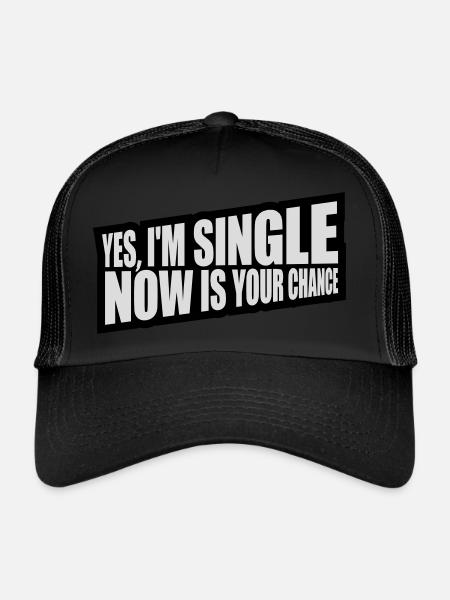 célibataire maintenant votre chance - Casquette trucker  - noir/noir - Devant