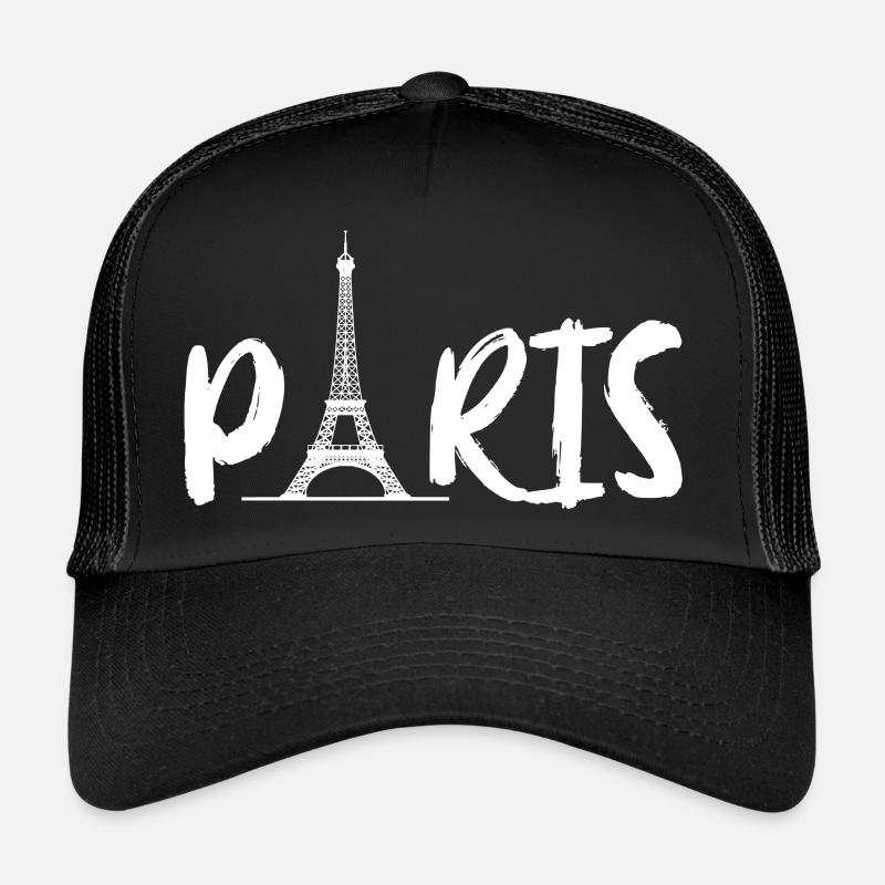 Paris mit Eifelturm in weiß Trucker Cap