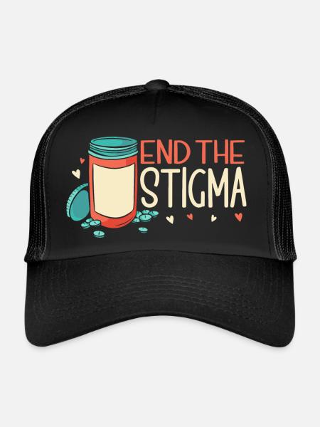 Anxiety Depression Mental Health - Trucker Cap - black/black - Front
