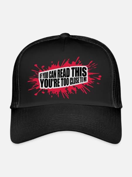 trop près de moi - Casquette trucker  - noir/noir - Devant