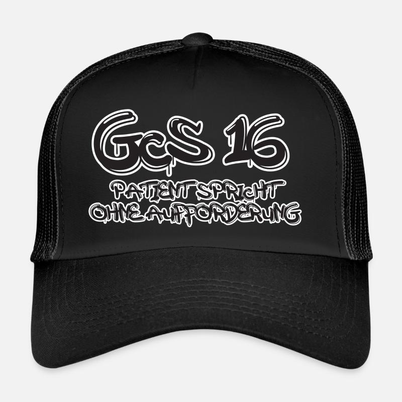 GCS 16 Graffiti - Trucker Cap - Schwarz/Schwarz