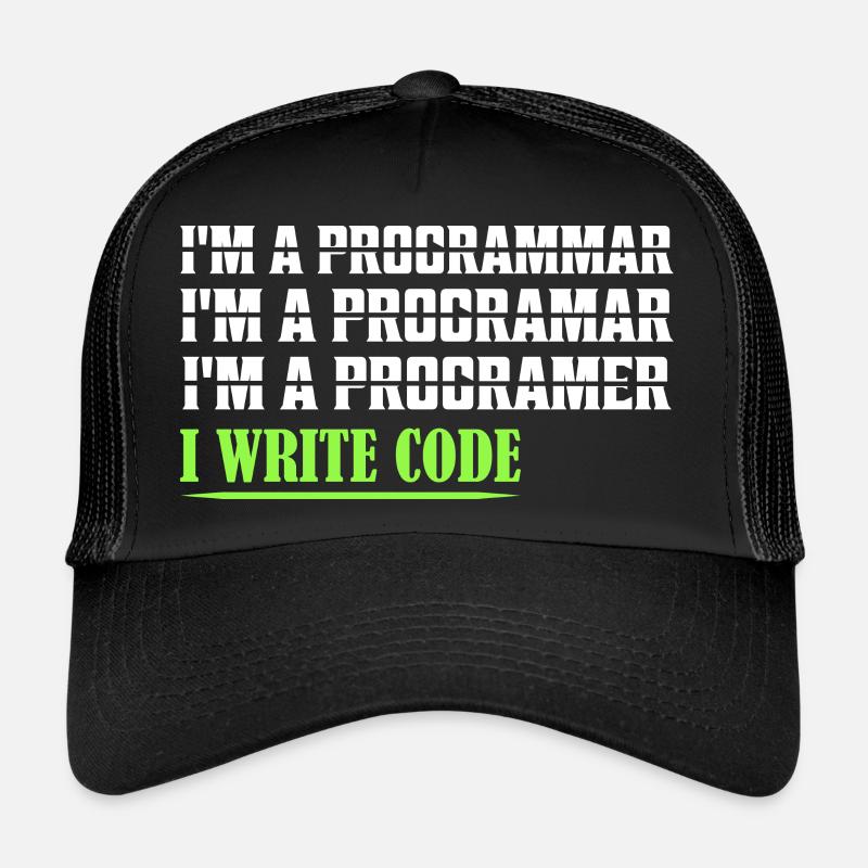Je suis un programmar ........ J’écris du code logiciel de codage Casquette trucker 
