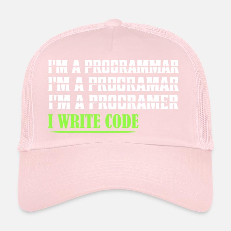 I'm A Programmar ........ I Write Code Coding Soft Trucker Cap