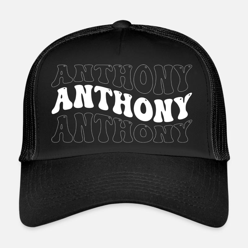 Funny Anthony Groovy 4 Männer Damen Cool Anthony Tie - Trucker Cap - Schwarz/Schwarz