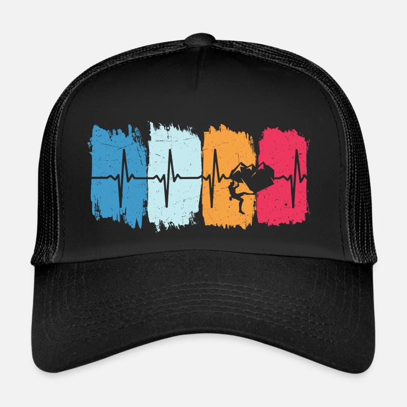 Kletterer retro herzschlag tshirt klettern kletter Trucker Cap