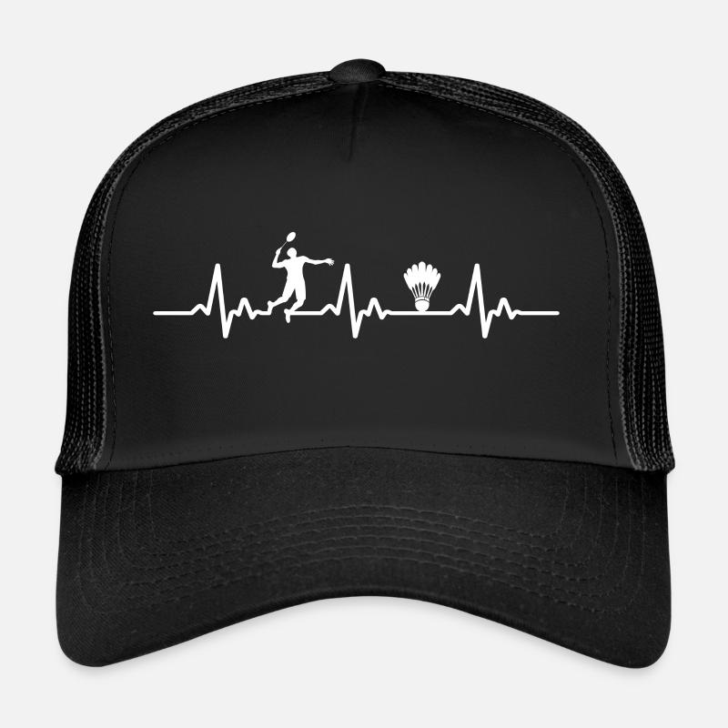 badminton heartbeat badminton player badminton Trucker Cap