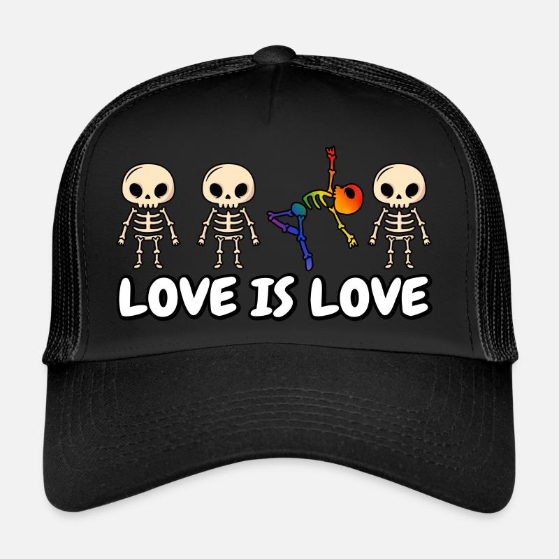 Love is love Rainbow LGBT Pride Trucker Cap