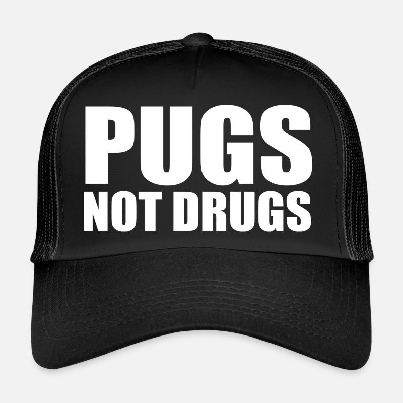 Pugs not drugs Trucker Cap