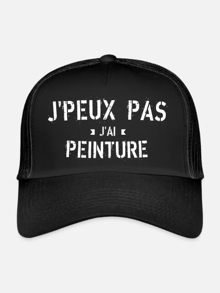 J peux pas j ai peinture - Casquette trucker  - noir/noir - Devant