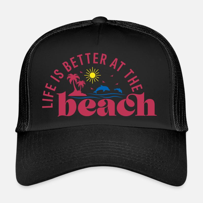 Life is Better At The Beach, Sommer Sonne Strand Trucker Cap