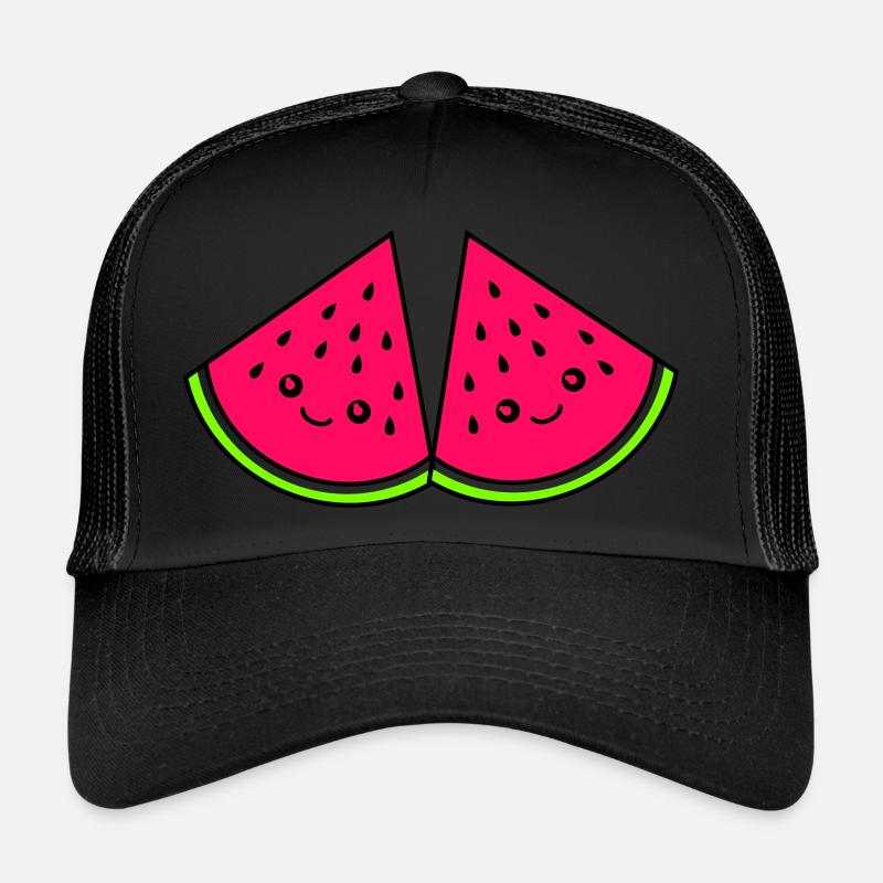 melone lustige - Trucker Cap - Schwarz/Schwarz