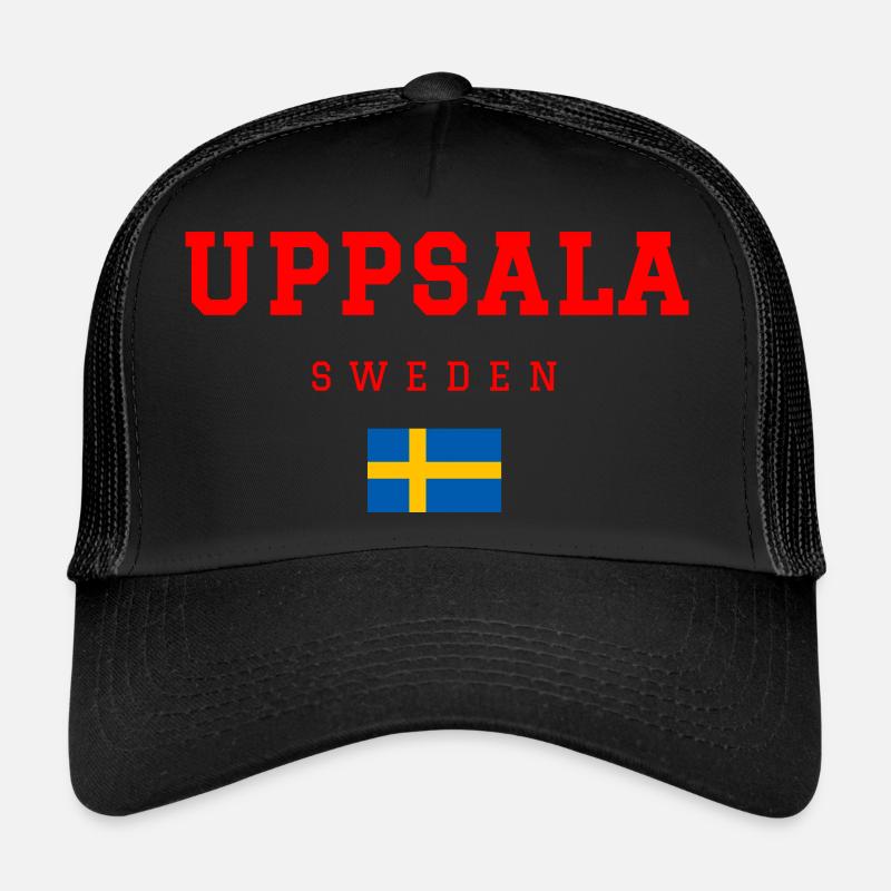 Uppsala Schweden - Trucker Cap - Schwarz/Schwarz