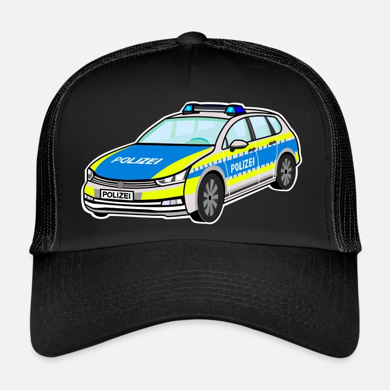 Deutsches Polizeiauto, Polizei Auto, Streifenwagen Trucker Cap