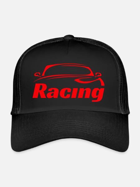 Resing ❤️ de voiture - Casquette trucker  - noir/noir - Devant