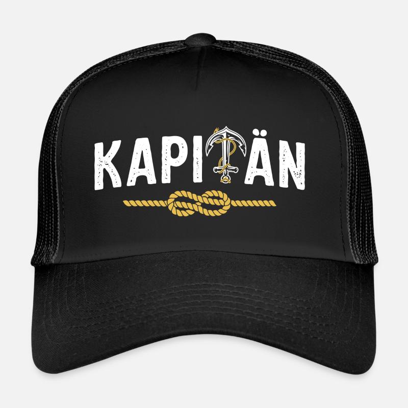 Kapitän - Trucker Cap - Schwarz/Schwarz