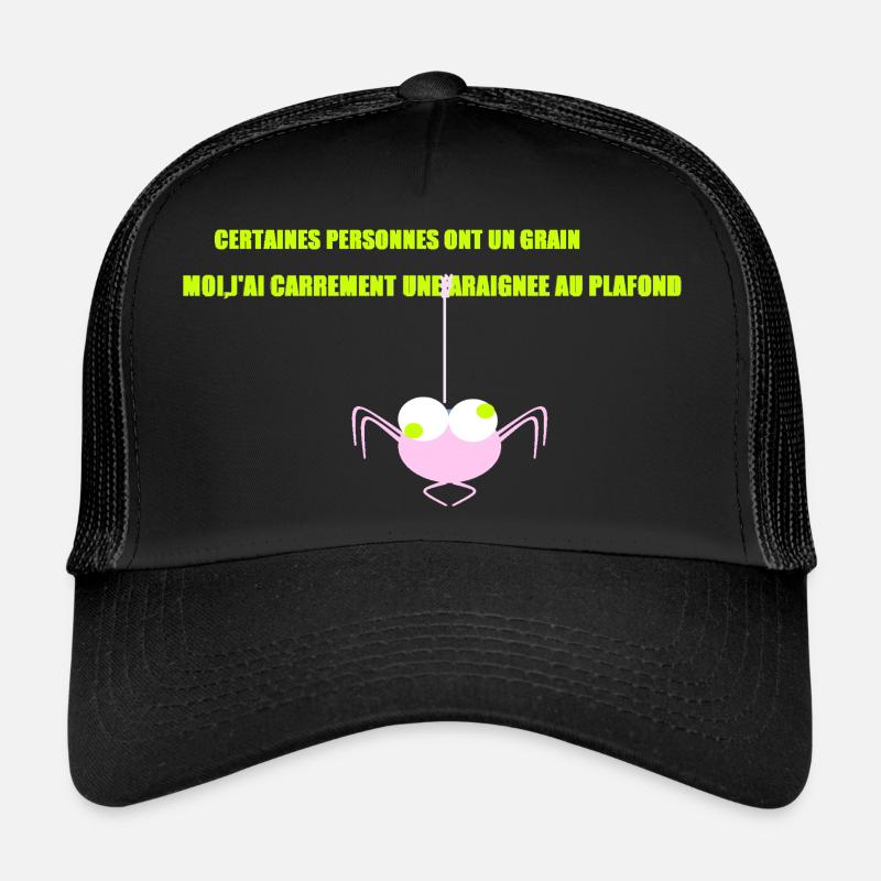Une araignée rose au plafond Casquette trucker 