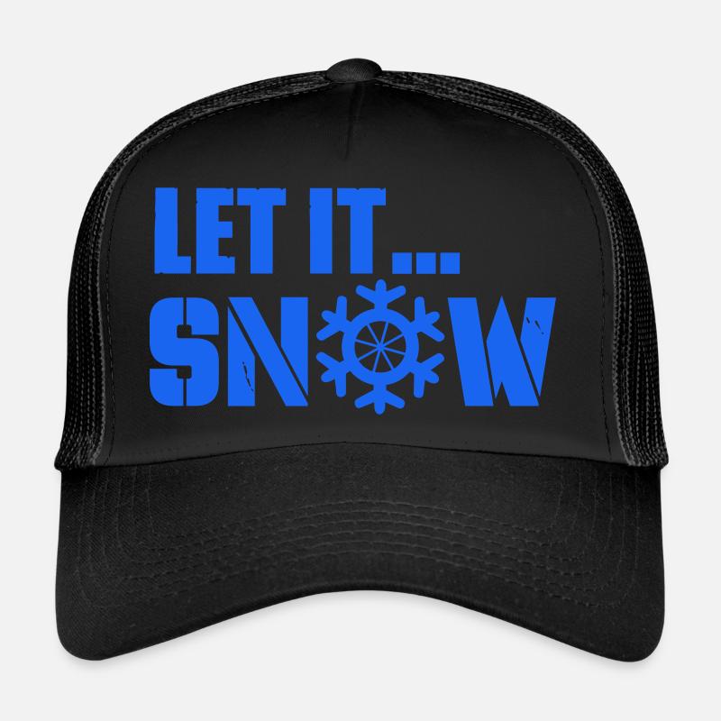 let it snow - Trucker Cap - Schwarz/Schwarz