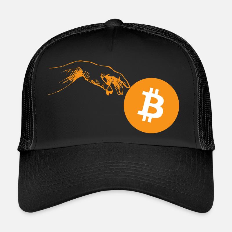 Krypto Creation Hand 3 Bitcoin - Trucker Cap - Schwarz/Schwarz