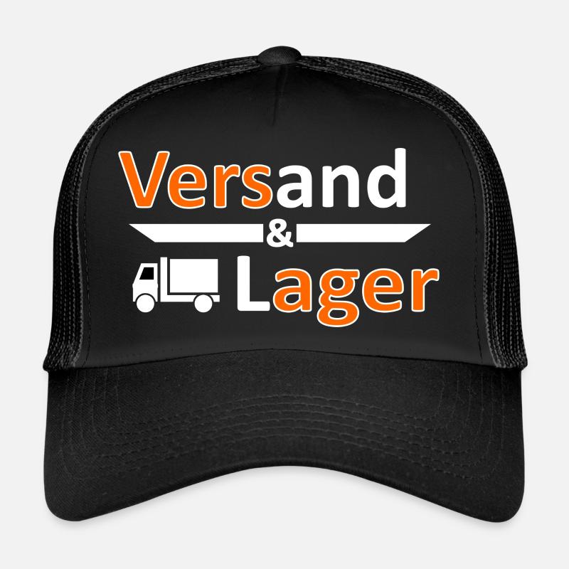 Versand und Lager - Versager-Arbeit Humor Vers.3 - Trucker Cap - Schwarz/Schwarz