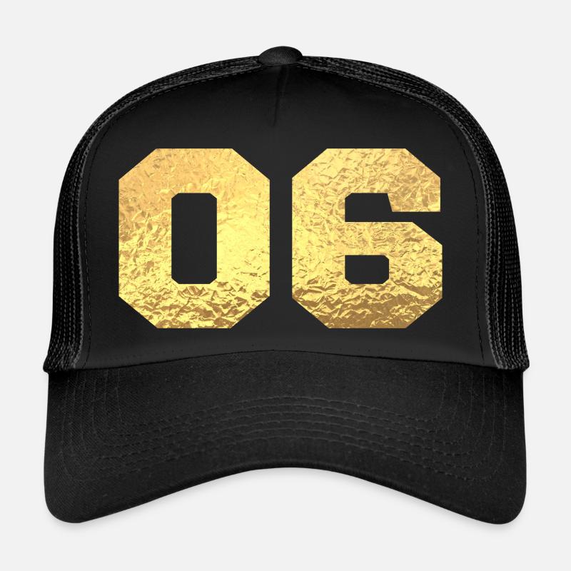 Numéro 6 paillettes doré - 6e anniversaire Casquette trucker 