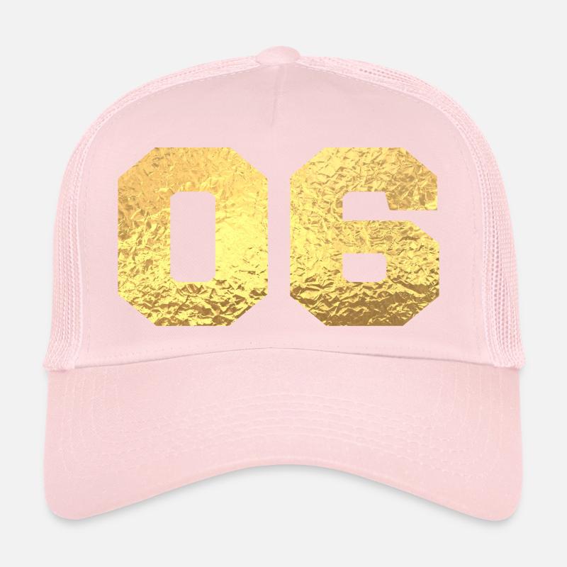 Number 6 Gold Glitter - 6th Anniversary Trucker Cap