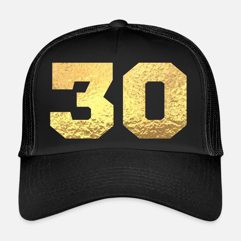 Nummer 30 Gold Glitter - 30-jähriges Jubiläum Trucker Cap