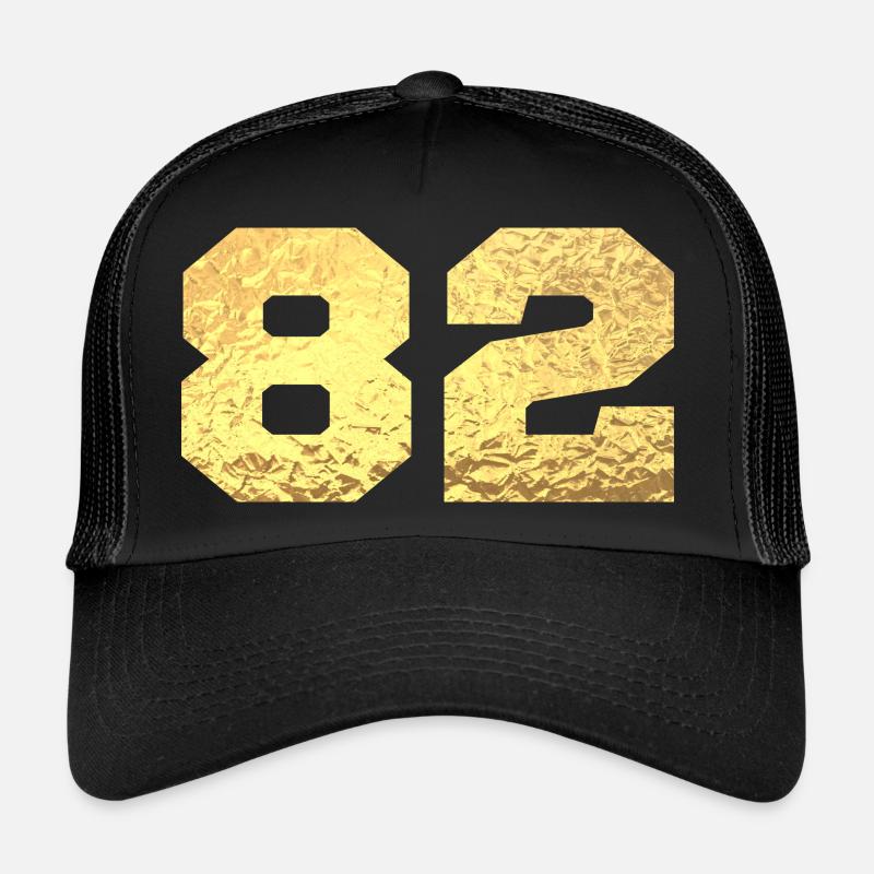 Numéro 82 paillettes doré - 82e anniversaire Casquette trucker 