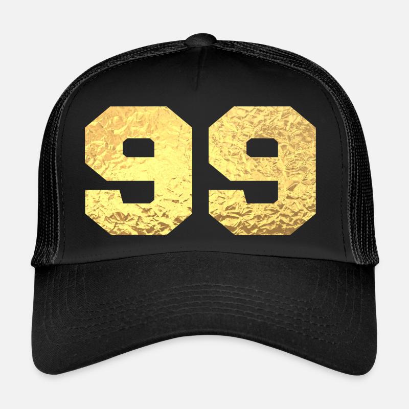 Numéro 99 paillettes doré - 99e anniversaire Casquette trucker 