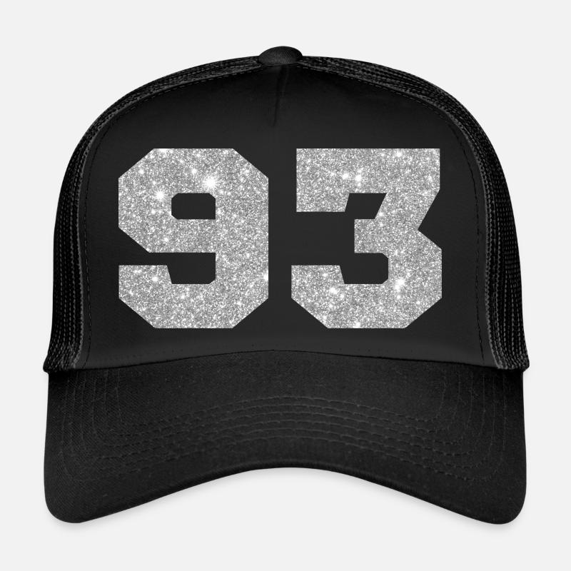 Nummer 93 Silber Glitter - 93. Geburtstag Trucker Cap